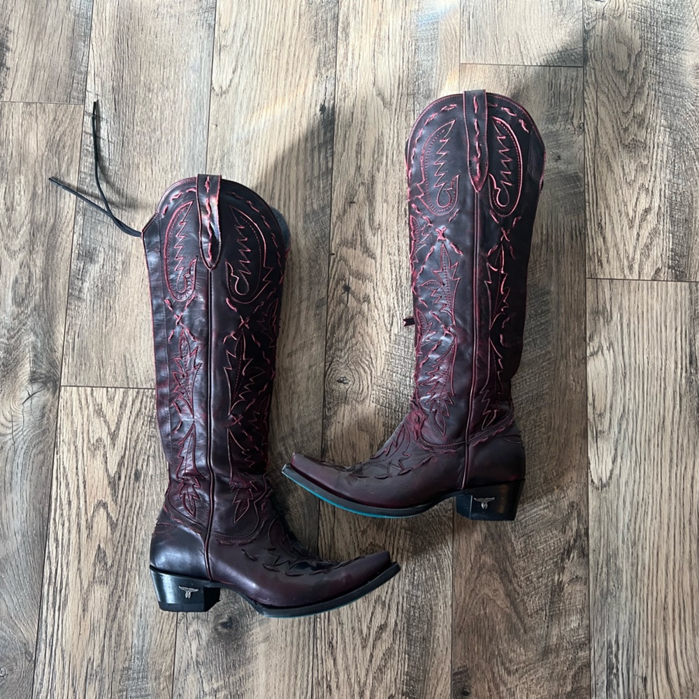 Lane reverie black cherry size 7.5 cowgirl boots - Picture 13 of 16